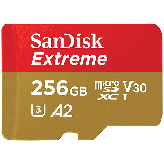Memoria Micro SD Sandisk Extreme 190-130 MB/s U3 256 GB com Adaptador (SDSQXAV-256G-GN6MA)