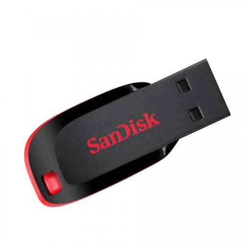 Pendrive Sandisk Cruzer Blade SDCZ50-008G-B35 de 8GB - Preto/Vermelho $