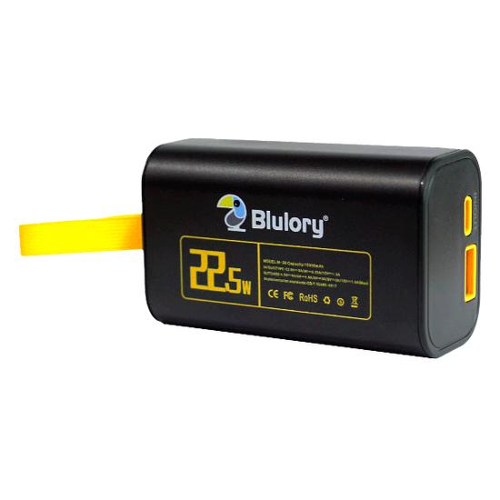 Carregador Portatil Blulory Power Bank P10 10000MAH / USB / Type-C - Preto