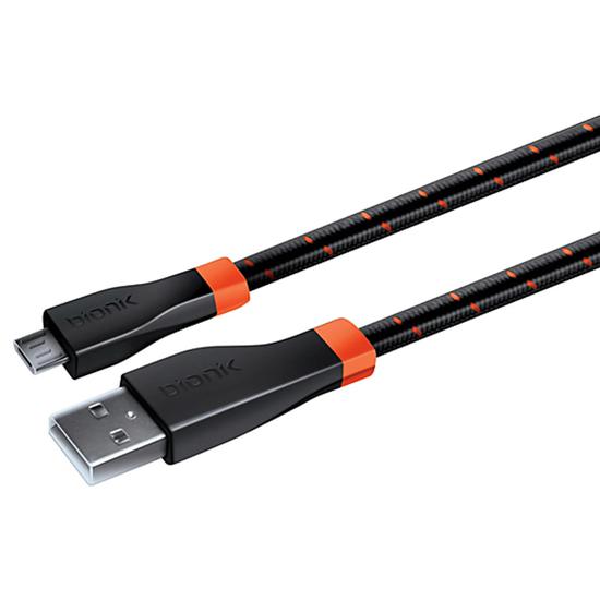 Cabo USB Bionik LYNX para PS4 - Preto e Laranja (BNK-9001)