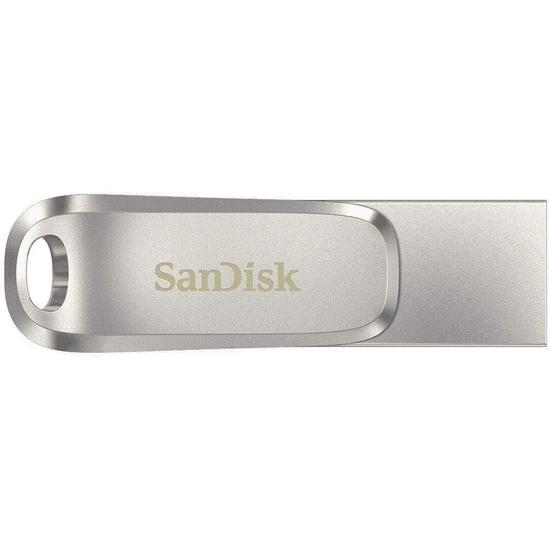Pen Drive Sandisk Ultra Dual Drive Luxe USB-C 3.1 de 128 GB - Prata (SDDDC4-128G-G46)