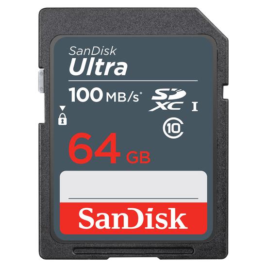 Cartao de Memoria Sandisk SDXC Ultra SD / C10 / 64GB / 100MBS - (SDSDUNR-064G-GN3IN)