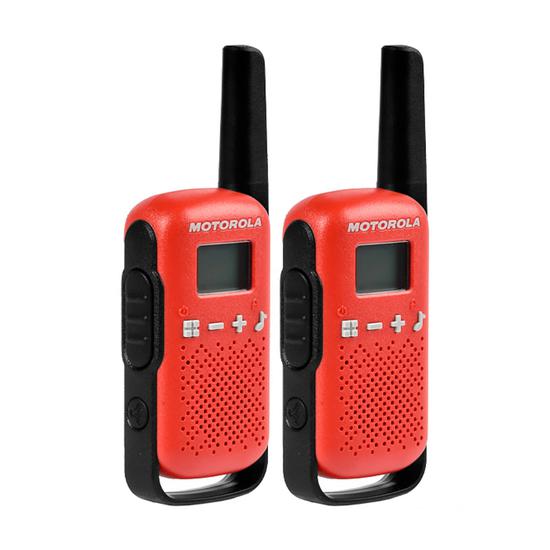 Ant_Walk Talk Motorola T-110 16MIL-25KM - Preto e Vermelho (Pilha AAA(3)
