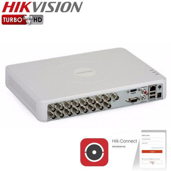 DVR Hikvision 1080P Lite DS-7116HGH1-F1 Hibrido 16 Canais