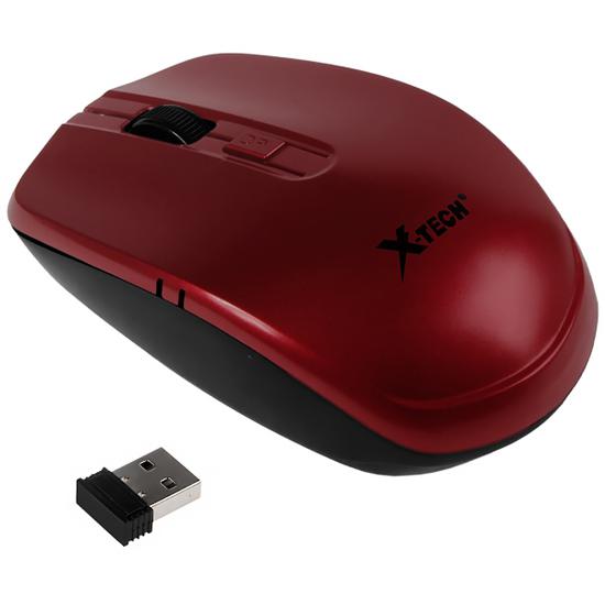 Mouse Sem Fio X-Tech XT-MS763 Ate 3.200 Dpi - Vermelho/Preto