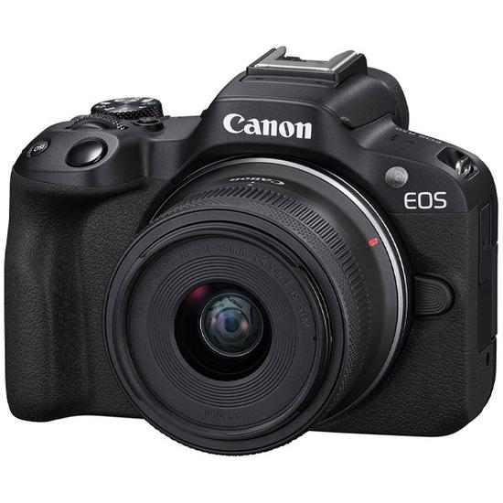 Camera Canon Eos R50 24.2MP Wi-Fi/Bluetooth com Lente RF-s 18-45 MM F4.5-6.3 Is STM - Preta
