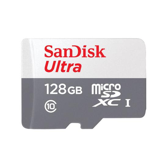 Cartão de Memória Micro SD Sandisk Ultra 100 MB/s C10 128 GB (SDSQUNR-128G-GN3MA)
