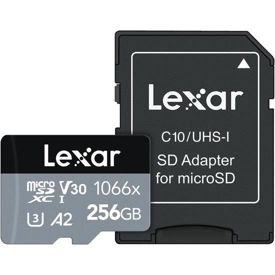 Cartão de Memória Micro SD Lexar Professional 1066X 160-120 MB/s C10 U3 256 GB (LMS1066256G-Bnanu)