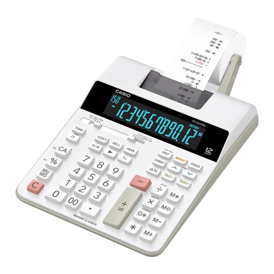 Calculadora com Bobina Casio FR-2650RC Bivolt - Branco
