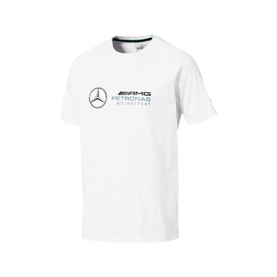 Camiseta Puma Masculina Mercedes Logo Branca