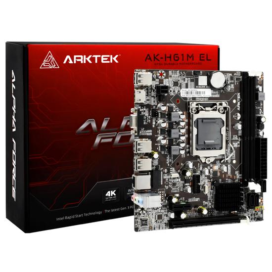 Placa Mãe Arktek AK-H61M El / LGA1155 / Intel H61 / Micro ATX / DDR3
