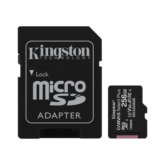 Cartão de Memória Micro SD Kingston Canvas Plus 100 MB/s 256 GB