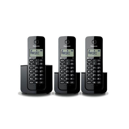 Telefone Panasonic KX-TGB113LAB 3 Bases Bivolt - Preto