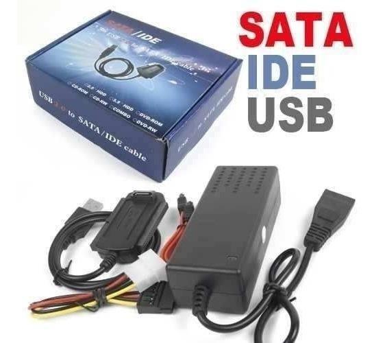 Adaptador USB p/ IDE e SATA USB 2.0