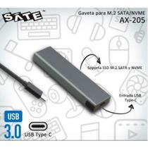 Gaveta p/ HD SSD M.2 Satellite AX-205S USB3.0 BLK.
