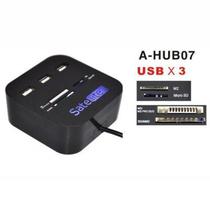 Hub 3P Satellite USB A-HUB07+Leitor de SD/Microsd