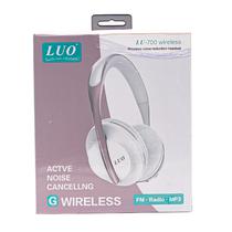 Fone de Ouvido Bluetooth Luo LU-700 com Radio FM e MP3 - Branco/Rosa Ouro