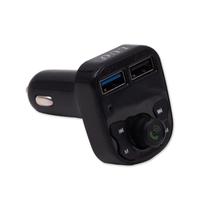 Carregador Adaptador Luo A28 para Carro Sem Fio / 2 USB / Transmissor FM / MP3 / Bluetooth com Controle - Preto