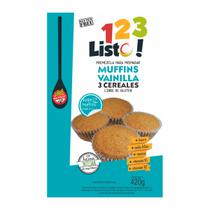 Mistura para Muffins de Baunilha Sem Gluten 123LISTO 420G
