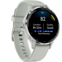Relogio Smartwatch Garmin Venu 3S Stainless Steel Bezel - Verde/Cinza (010-02785-01)