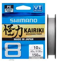 Linha Multifilamento Shimano Kairiki 10LB 0.130MM 150M - Cinza
