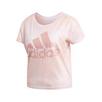 T-Shirt Adidas Feminina Essential All Over Print Rosa/Laranja