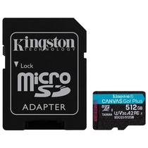 Cartao de Memoria Micro SD Kingston Canvas Go Plus U3 C10 V30 A2 512GB - SDCG3/512GB