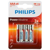 Pilha Alcalina AAA Philips Power Alkaline LR03P4B/97 1.5V - 4 Unidades