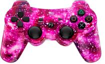 Controle Sem Fio Play Game Doubleshock para PS3 - Galaxy Pink