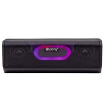 Caixa de Som / Speaker Blulory BS-802 X-Bass Wireless / Bluetooth 5.3 / TF Card / Aux / LED Color Full / 1200MAH - Preto