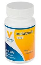 Melatonin 3MG The Vitamin Shoppe Specialty (60 Capsulas)