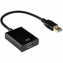 Cabo Adaptador USB 3.0 para HDMI Femea - Preto