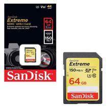 Cartão de Memória Sandisk SD 64GB Extreme 150MB/s