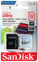 Cartão de Memória Sandisk SD 32G Ultra 100MB/s C10