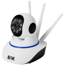 Camera IP BAK BK-9100 Full HD com Wi-Fi e Microfone - Branca