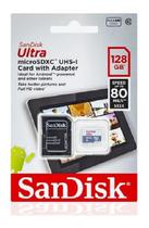 Ant_Cartao de Memoria 128GB Sandisk Ultra Classe 10 80MBS SD Card com Adaptador