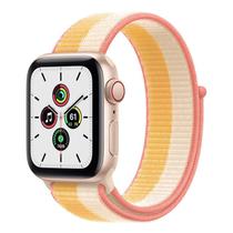 Apple Watch Se 44MM MKRQ3LZ/ A com Pulseira Sport Loop / GPS+Cellular / Aluminium Case - Gold/ Maize
