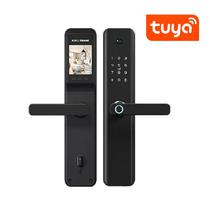Fechadura Digital S818MAX Wifi Tuya/ USB/ Cartao/ Chave/ Cam Pre