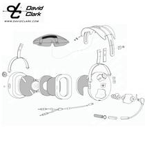 David Clark Parts Stirrup & Clamp Kit 22378G-12