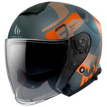 Capacete MT Helmets Thunder 3 SV Jet Silton C4 - Aberto - Tamanho M - com Oculos Interno - Laranja Fluor Mate