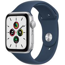 Apple Watch Se 44MM MKQ43LL/A com GPS - Silver/Abyss Blue Sport Band