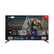 Smart TV Qled de 75" Aiwa AW75B4QFG 4K com Wi-Fi/HDMI/USB/Bivolt - Preto
