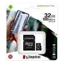 Cartao Micro SD 32GB Kingston Canvas C10 100MBPS.