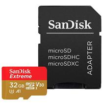 Cartao de Memoria Micro SD de 32GB Sandisk Extreme SDSQXAF-032G-GN6AA - Vermelho/Dourado