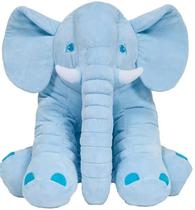 Almofada de Pelucia Elefante Gigante Buba 7563 Azul (60CM de Altura)