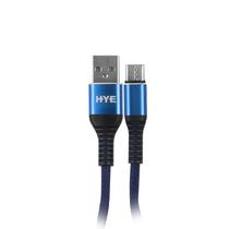 Cabo Hye HYE25BC - USB/Tipo C - 1.2 Metros - Canvas - Azul e Preto