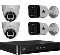 Kit CCTV DVR com 4 Canais e 4 Cameras Hetzer Vision