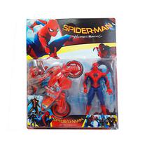 Set de Figuras de Brinquedo Spiderman com Moto 17057