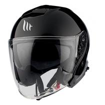 Capacete MT Helmets Thunder 3 SV Jet Solid A1 - Aberto - Tamanho XXL - com Oculos Interno - Gloss Black