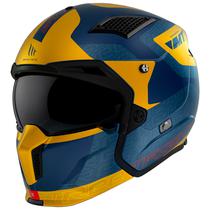 Capacete MT Helmets Streetfighter SV s Totem C3 - Destacavel - Tamanho XL - com Viseira Extra - Matt Yellow